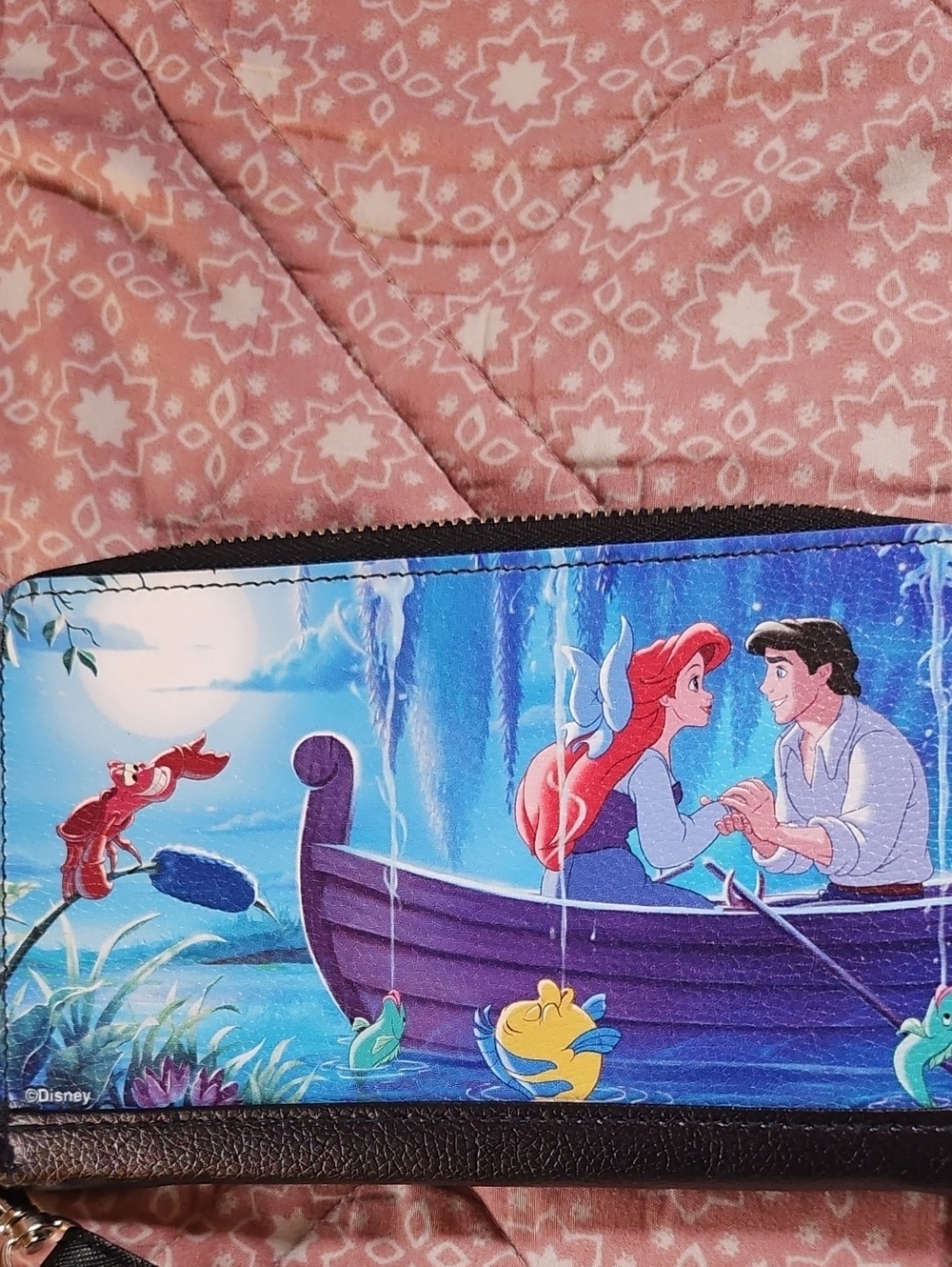 Buckle-Down The Little Mermaid Ariel & Eric Coin Wallet - Red, Purple, Blue